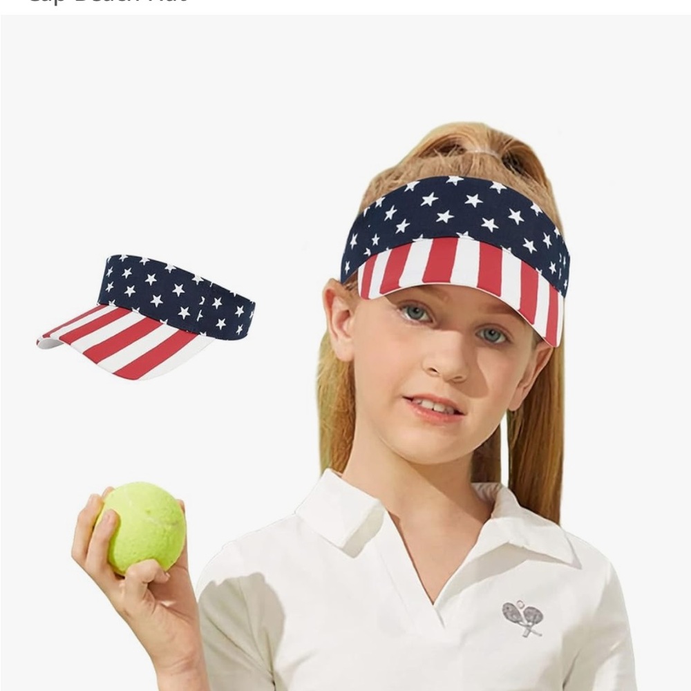 Patriotic Stars and Stripes Kids Visor